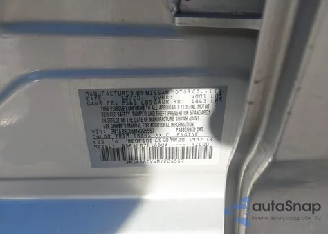 2021 Nissan Sentra Sv Xtronic Cvt from USA, damaged, VIN 3N1AB8CV6MY225557